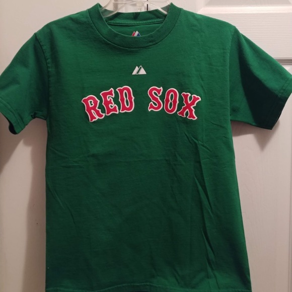 Boston Red Sox Green Shamrock MLB Baseball Green Roberts T-shirt Jersey. - Picture 2 of 4